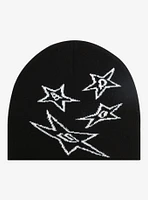 Black & White Abstract Star Beanie