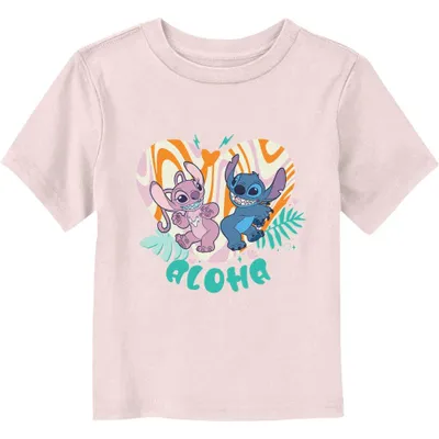 Disney Lilo & Stitch Angel Groovy Heart Toddler T-Shirt