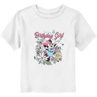 Disney Minnie Mouse Birthday Girl Doodle Toddler T-Shirt