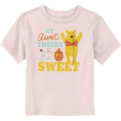 Disney Winnie The Pooh My Aunt Thinks I'm Sweet Toddler T-Shirt