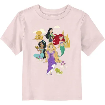 Disney Princesses Mulan Ariel Jasmine & Rapunzel Toddler T-Shirt