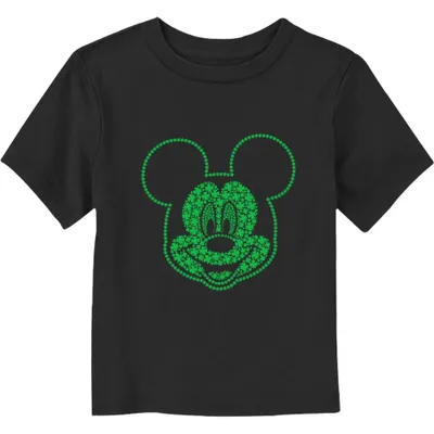 Disney Mickey Mouse Outline Shamrocks Toddler T-Shirt