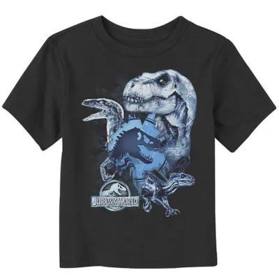 Jurassic World Dinosaur Collage Shard Toddler T-Shirt