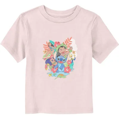 Disney Lilo & Stitch Characters Group Stacked Toddler T-Shirt