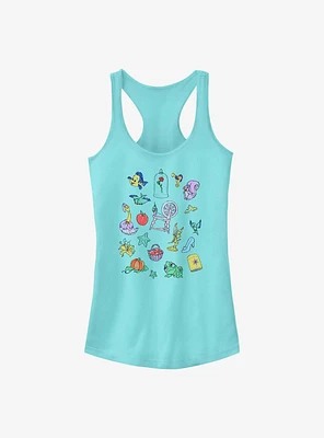 Disney The Little Mermaid Doodles Girls Tank