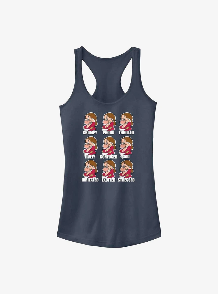 Disney Snow White and the Seven Dwarfs Grumpy Expressions Girls Tank