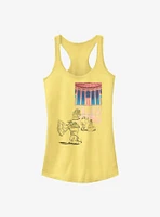 Disney Beauty and the Beast Ballroom Dance Sketch Girls Tank