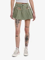 Strawberry Shortcake Green Cargo Mini Skirt