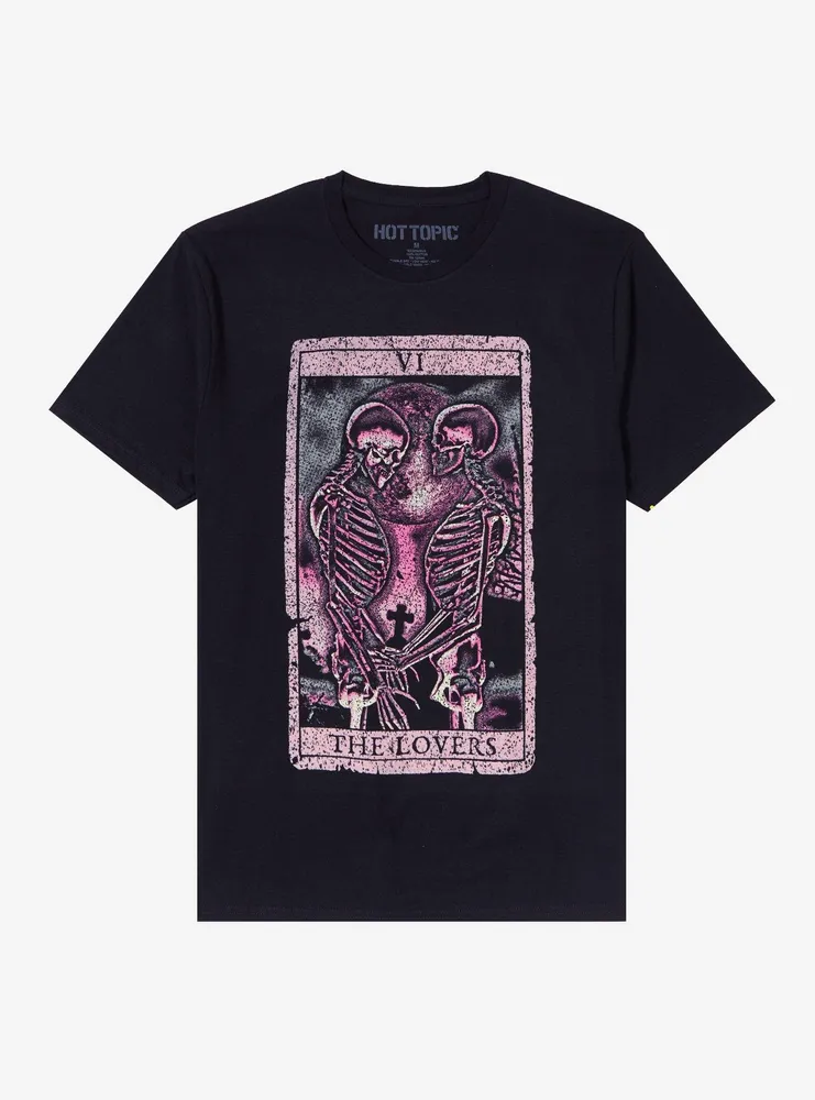 The Lovers Skeleton Tarot Card T-Shirt