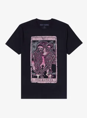 The Lovers Skeleton Tarot Card T-Shirt