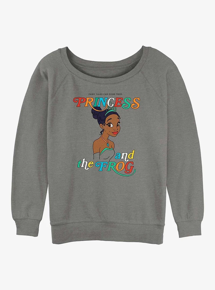 Disney the Princess and Frog Tiana Portrait Girls Slouchy Sweatshirt