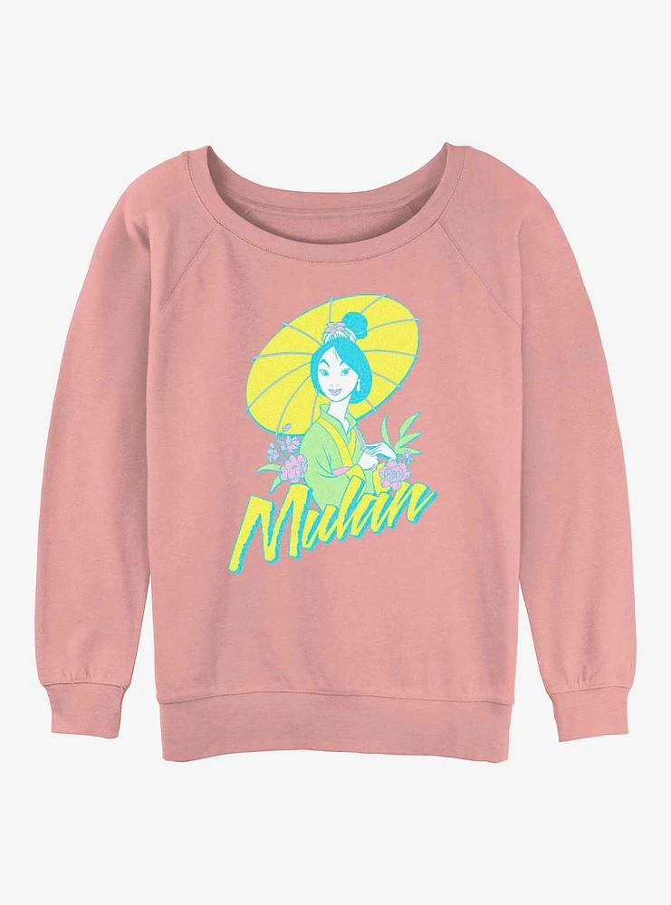 Disney Mulan Surf Pop Girls Slouchy Sweatshirt
