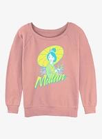 Disney Mulan Surf Pop Girls Slouchy Sweatshirt