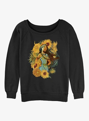 Disney Pocahontas Sunflowers The Wind Girls Slouchy Sweatshirt