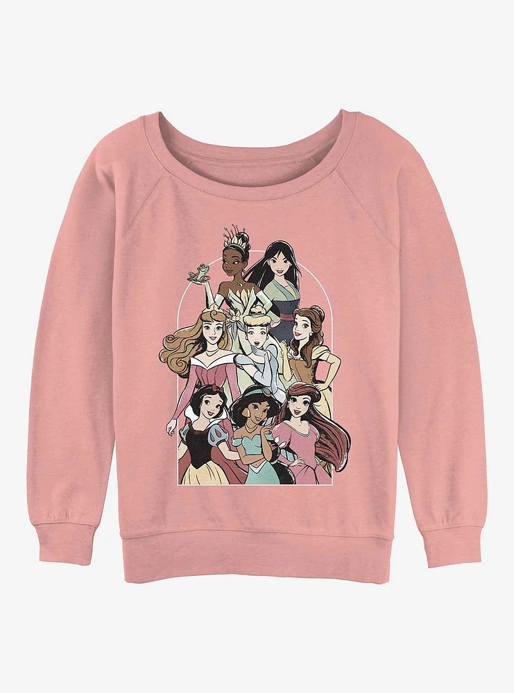 Disney the Princess and Frog Group Girls Slouchy Sweatshirt