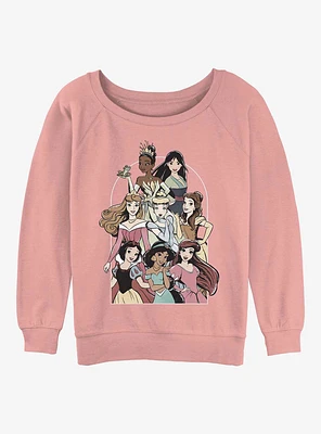 Disney the Princess and Frog Group Girls Slouchy Sweatshirt