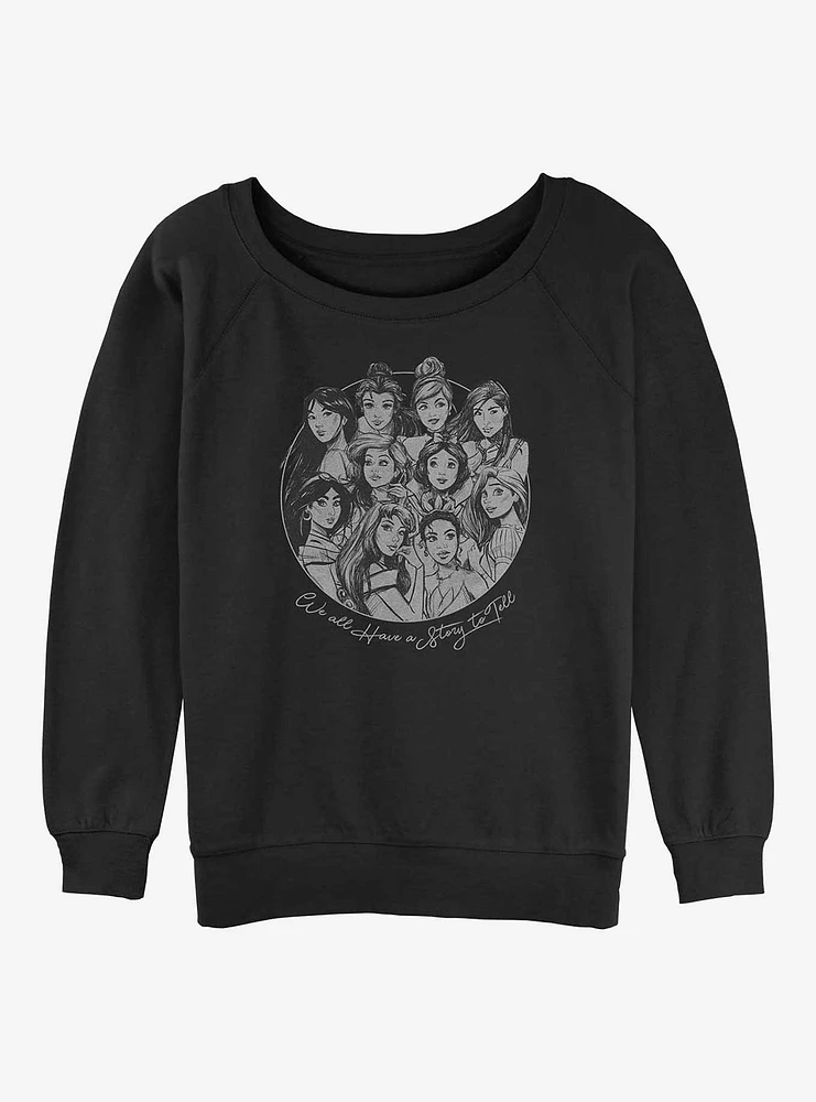 Disney Mulan We All Have A Story Girls Slouchy Sweatshirt