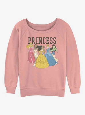 Disney Sleeping Beauty Princess Lineup Girls Slouchy Sweatshirt
