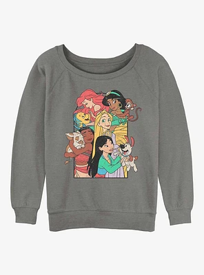 Disney Princess Companions Girls Slouchy Sweatshirt