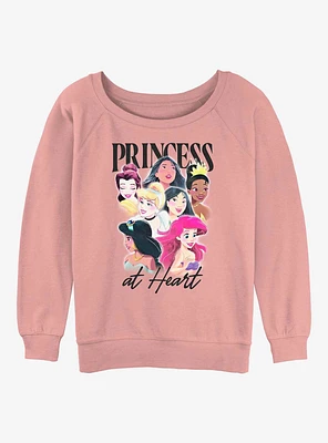 Disney Beauty and the Beast Princess At Heart Girls Slouchy Sweatshirt