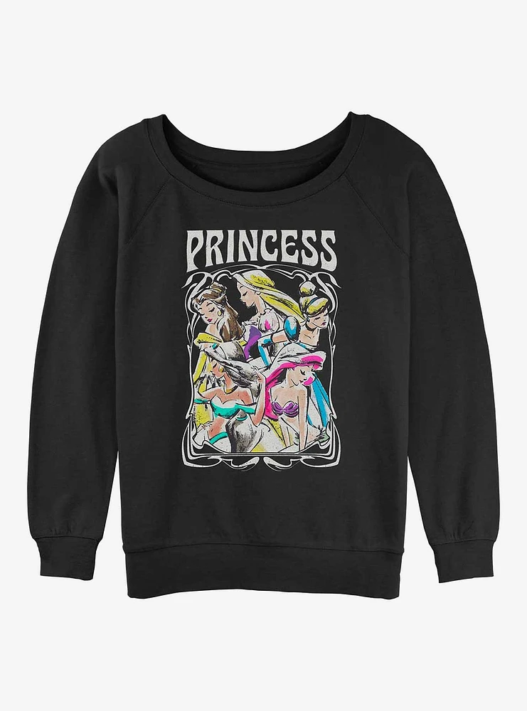Disney Princess Retro Girls Slouchy Sweatshirt