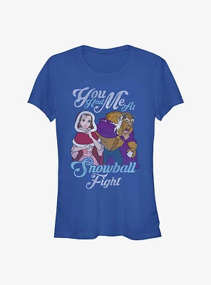 Disney Beauty and the Beast Snowball Fight Girls T-Shirt