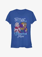 Disney Beauty and the Beast Snowball Fight Girls T-Shirt