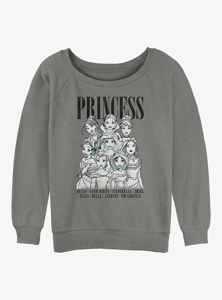 Disney Princess Portrait Girls Slouchy Sweatshirt