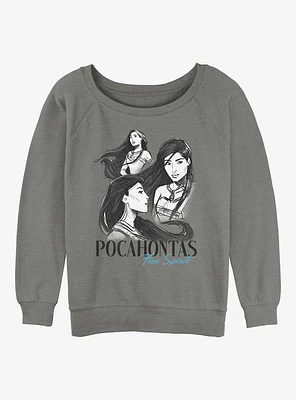Disney Pocahontas Photo Collage Girls Slouchy Sweatshirt