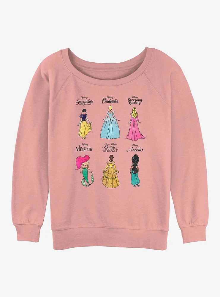 Disney Snow White and the Seven Dwarfs Princess Grid Girls Slouchy Sweatshirt
