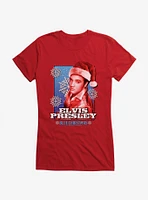 Elvis Presley Santa Hat Girls T-Shirt