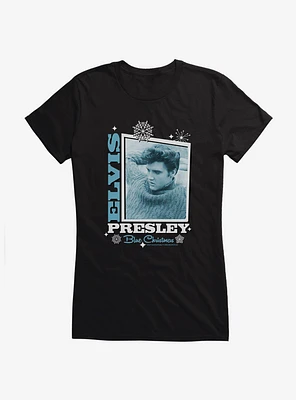 Elvis Presley Blue Christmas Girls T-Shirt