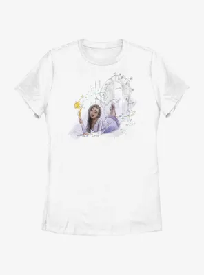 Disney Wish Watercolor Asha and Star Womens T-Shirt