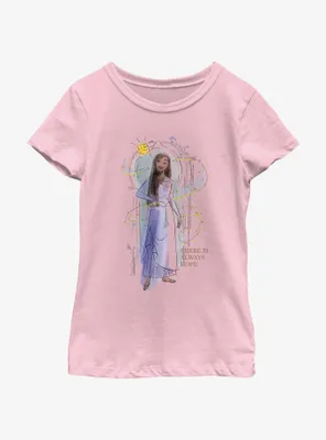 Disney Wish Asha There Is Always Hope Youth Girls T-Shirt