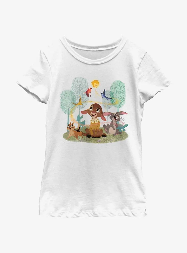 Disney Wish Star Valentino and Forest Friends Youth Girls T-Shirt
