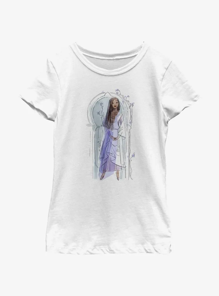 Disney Wish Watercolor Asha Youth Girls T-Shirt