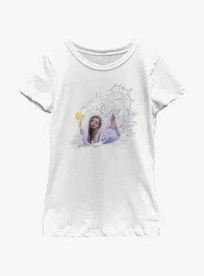 Disney Wish Watercolor Asha and Star Youth Girls T-Shirt