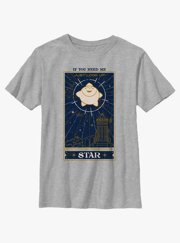 Disney Wish Just Look Up Star Card Youth T-Shirt