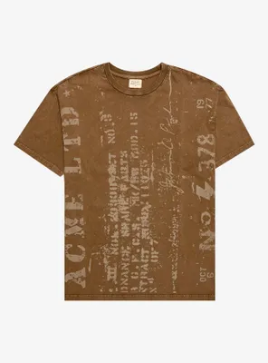 Vertical Vintage Text Boyfriend Fit Girls T-Shirt