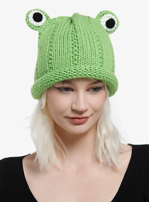 Frog 3D Eye Knit Beanie