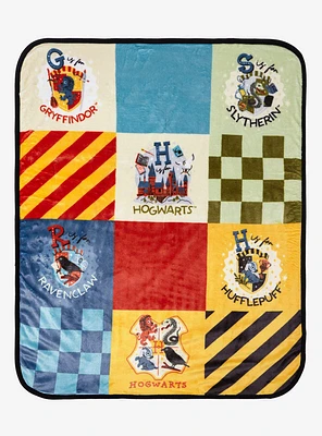 Harry Potter Hogwarts House Crest Baby Blanket — BoxLunch Exclusive