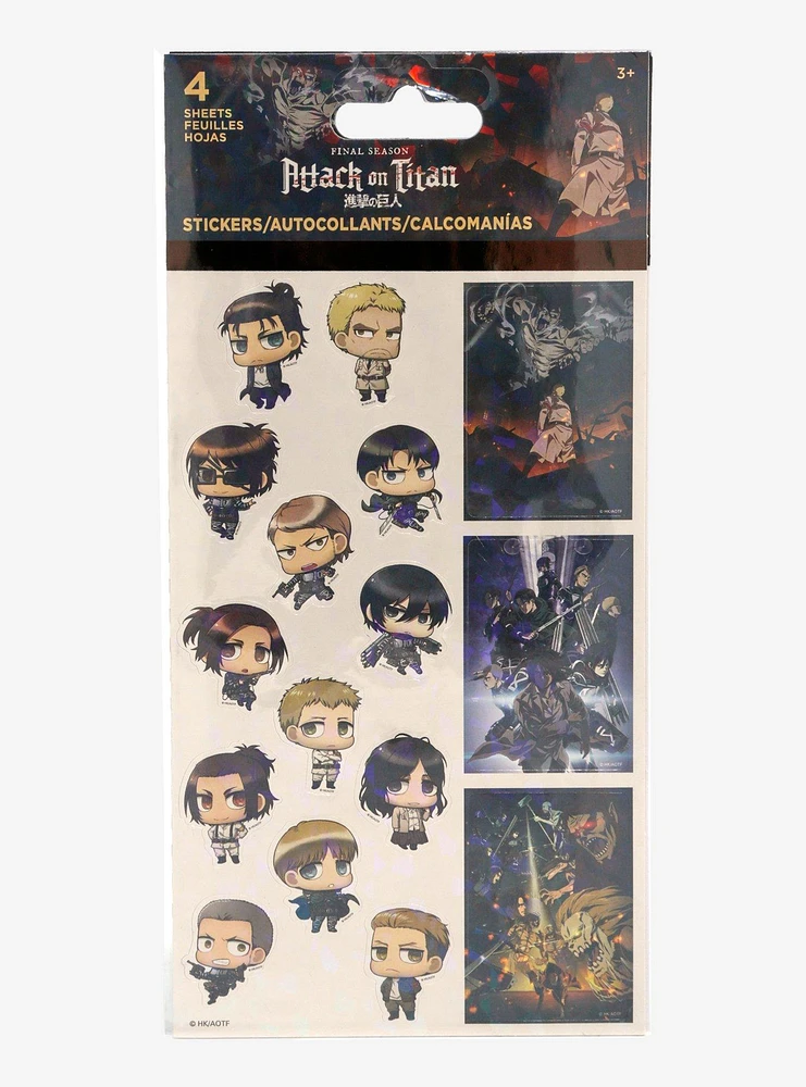 Attack On Titan Sticker Sheet