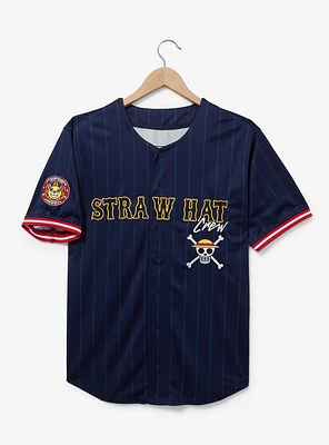 One Piece Monkey D. Luffy Straw Hat Crew Baseball Jersey — BoxLunch Exclusive