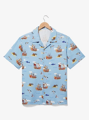 One Piece Ships Allover Print Woven Button-Up - BoxLunch Exclusive