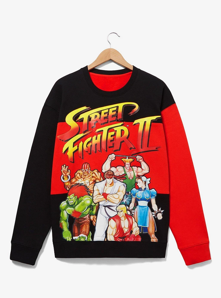 Streetfighter II Group Portrait Color Block Crewneck - BoxLunch Exclusive