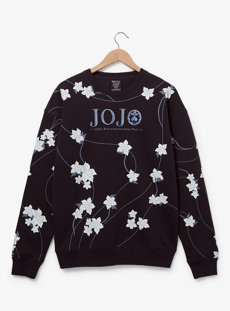 JoJo's Bizarre Adventure Floral Allover Print Crewneck - BoxLunch Exclusive