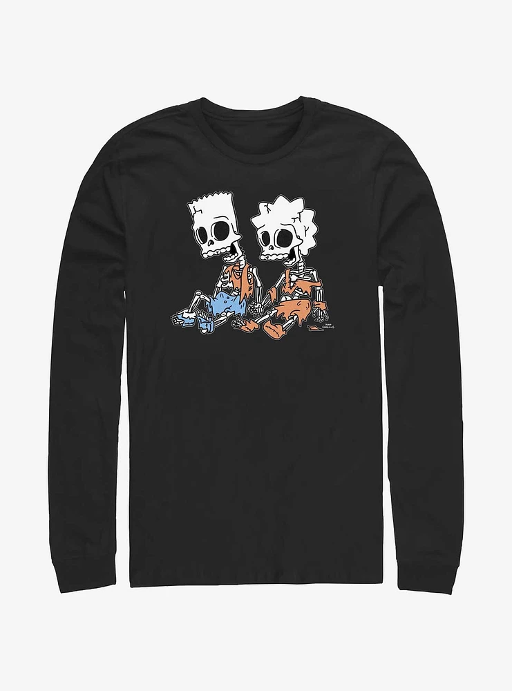 The Simpsons Skeleton Bart And Lisa Long-Sleeve T-Shirt