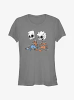 The Simpsons Skeleton Bart And Lisa Girls T-Shirt