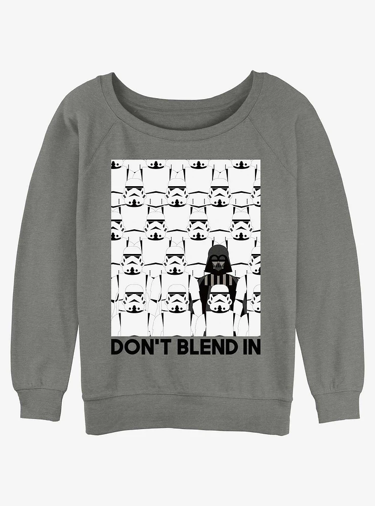 Starwars - Slchy Darth Vader Don't Blend Girls Slouchy Sweatshirt