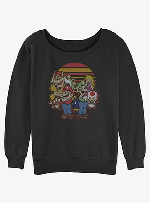 Nintendo Zelda Mario And Friends Girls Slouchy Sweatshirt